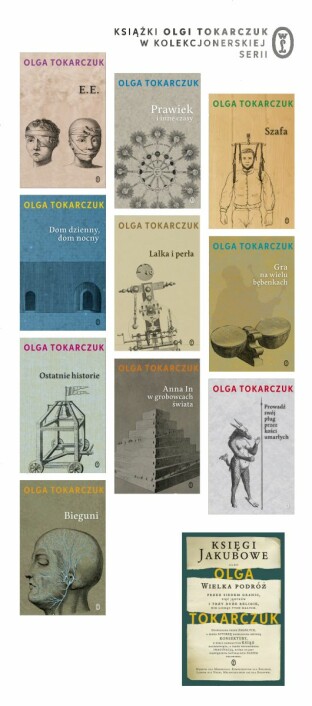 Okładki Olgi Tokarczuk w nowych szatach graficznych - seria kolekcjonerska 