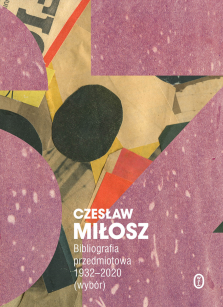 Okładka książki: Bibliografia przedmiotowa 1932-2020 (wybór)